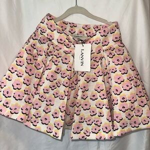 Lanvin Kids Pink Floral Skirt